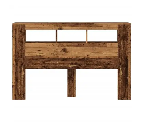 Gultas Galvgalis Ar Led, Veca Koka, 160X18,5X103,5 Cm, Koks Vidaxl