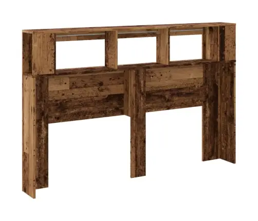 Gultas Galvgalis Ar Led, Veca Koka, 160X18,5X103,5 Cm, Koks Vidaxl