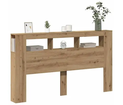 Gultas Galvgalis Ar Led, Koka Krāsa, 180X18,5X103,5 Cm, Koks Vidaxl