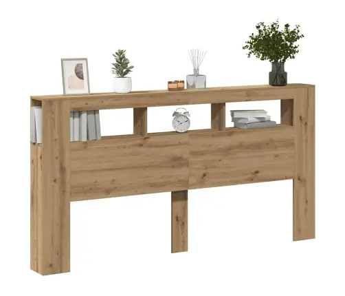 Gultas Galvgalis Ar Led, Koka Krāsa, 200X18,5X103,5 Cm, Koks Vidaxl