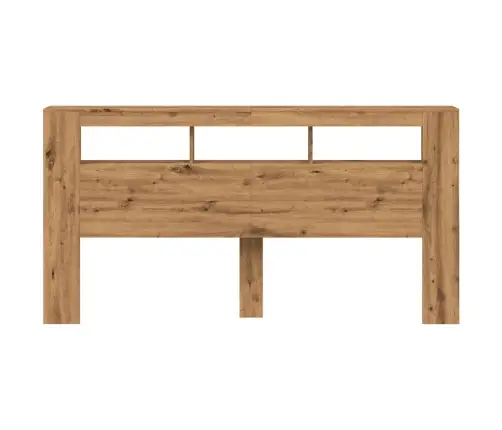 Gultas Galvgalis Ar Led, Koka Krāsa, 200X18,5X103,5 Cm, Koks Vidaxl