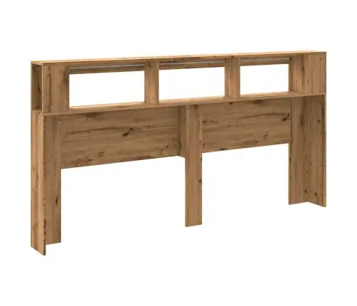 Gultas Galvgalis Ar Led, Koka Krāsa, 200X18,5X103,5 Cm, Koks Vidaxl