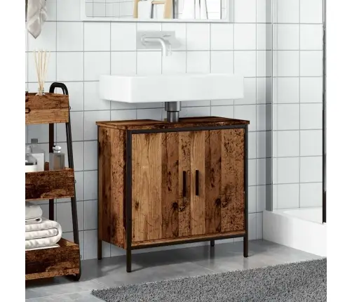 Izlietnes Skapītis, Veca Koka, 60X30X60 Cm, Inženierijas Koks Vidaxl