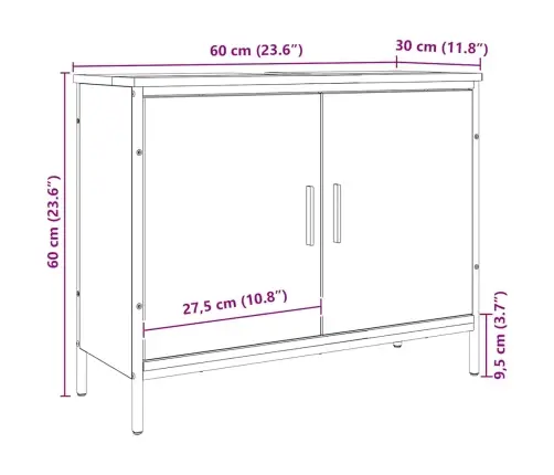 Valamukapp Artisan Oak 60X30X60 Cm Engineered Wood