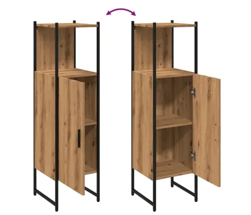 Vannasistabas Skapītis 33X33X120,5 Cm Inženierijas Koks Vidaxl