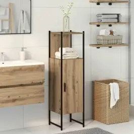 Vannasistabas Skapītis 33X33X120,5 Cm Inženierijas Koks Vidaxl