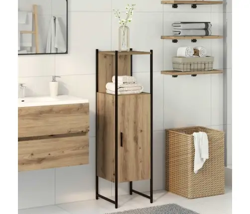 Vannasistabas Skapītis 33X33X120,5 Cm Inženierijas Koks Vidaxl