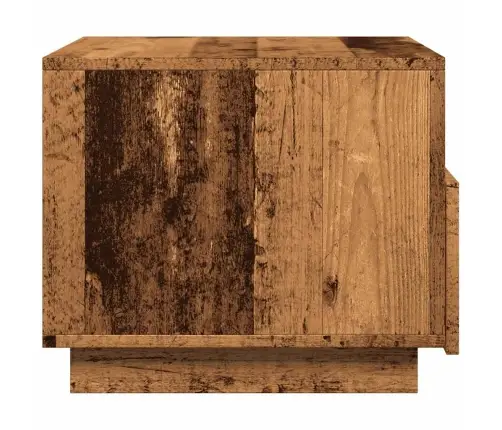 Led-Tuledega Kohvilaud, Vana Puit, 50X49X40 Cm