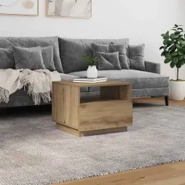 Kafijas Galdiņš Ar Led, Koka Krāsa, 50X49X40 Cm Vidaxl