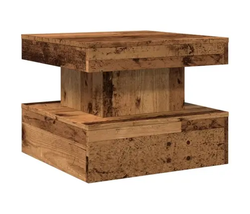 Kafijas Galdiņš Ar Led, Veca Koka, 50X50X40 Cm Vidaxl