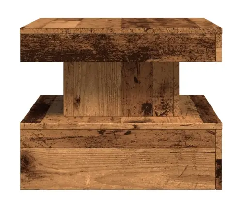 Kafijas Galdiņš Ar Led, Veca Koka, 50X50X40 Cm Vidaxl