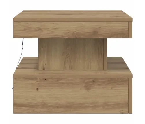 Kavos Staliukas Su Led Lemputėmis, Artisano Ąžuolo, 50X50X40Cm