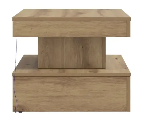 Kavos Staliukas Su Led Lemputėmis, Artisano Ąžuolo, 50X50X40Cm