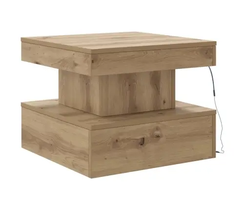 Kavos Staliukas Su Led Lemputėmis, Artisano Ąžuolo, 50X50X40Cm