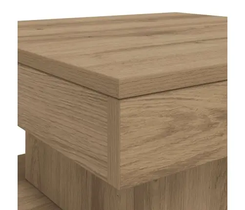 Kavos Staliukas Su Led Lemputėmis, Artisano Ąžuolo, 50X50X40Cm