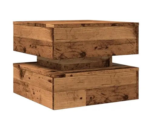 Kafijas Galdiņš Ar Led, Veca Koka, 50X50X40 Cm Vidaxl