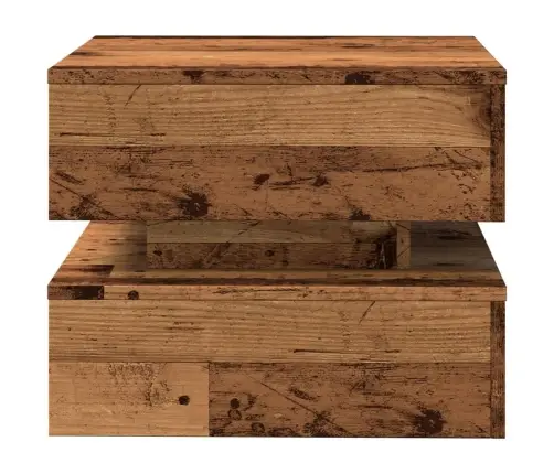 Kafijas Galdiņš Ar Led, Veca Koka, 50X50X40 Cm Vidaxl