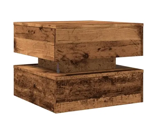 Kafijas Galdiņš Ar Led, Veca Koka, 50X50X40 Cm Vidaxl