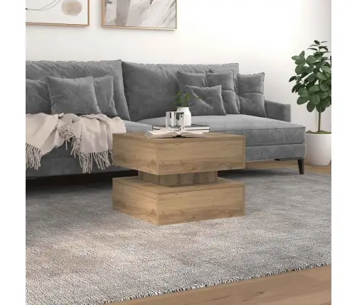 Kafijas Galdiņš Ar Led, Koka Krāsa, 50X50X40 Cm Vidaxl Kafijas Galdiņš Ar Led, Koka Krāsa, 50X50X40 Cm Vidaxl