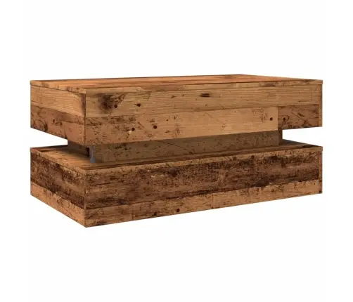 Kafijas Galdiņš Ar Led, Veca Koka, 90X50X40 Cm Vidaxl