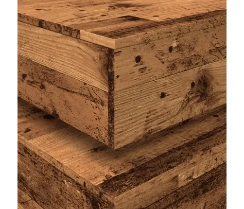 Kafijas Galdiņš Ar Led, Veca Koka, 90X50X40 Cm Vidaxl