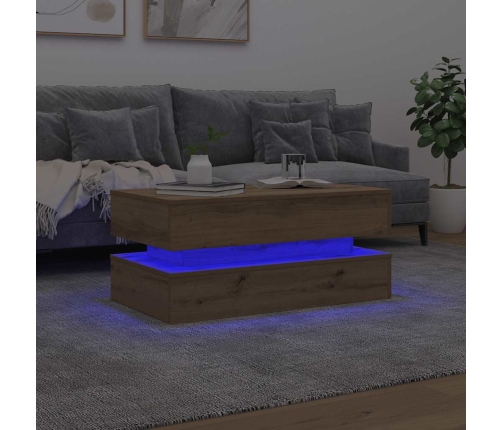 Kafijas Galdiņš Ar Led, Koka Krāsa, 90X50X40 Cm Vidaxl