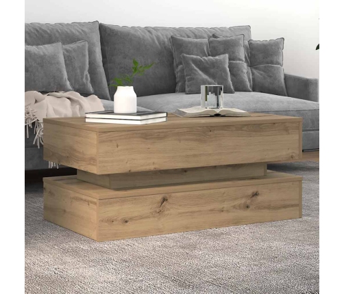 Kafijas Galdiņš Ar Led, Koka Krāsa, 90X50X40 Cm Vidaxl