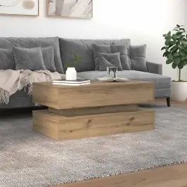 Kafijas Galdiņš Ar Led, Koka Krāsa, 90X50X40 Cm Vidaxl