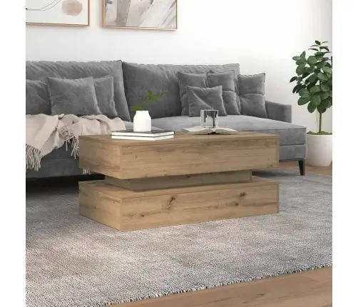 Kafijas Galdiņš Ar Led, Koka Krāsa, 90X50X40 Cm Vidaxl