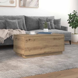 Kafijas Galdiņš Ar Led, Koka Krāsa, 90X50X40 Cm Vidaxl