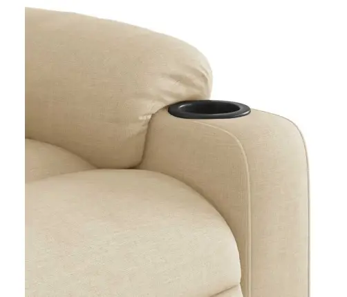 Atpūtas Krēsls, Atgāžams, Krēmkrāsas Audums Vidaxl