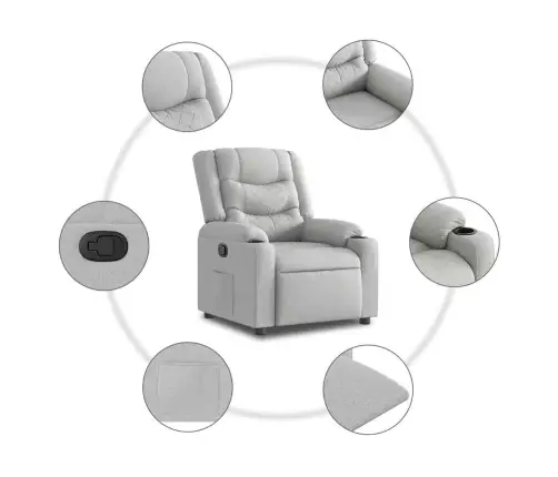 Atzveltnes Krēsls Mākonis Pelēks Audums Vidaxl