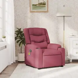 Masāžas Krēsls, Atgāžams, Vīnsarkans Audums Vidaxl