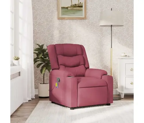 Masāžas Krēsls, Atgāžams, Vīnsarkans Audums Vidaxl