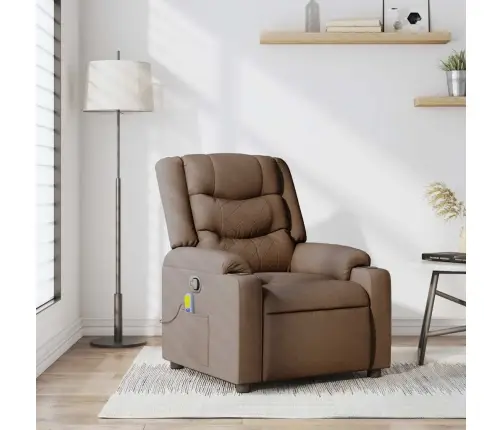 Masāžas Krēsls, Atgāžams, Brūns Audums Vidaxl