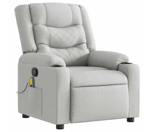 Massage Recliner Tool Cloud Grey Fabric