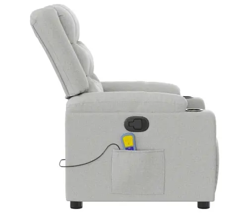 Massage Recliner Tool Cloud Grey Fabric