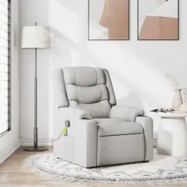 Masāžas Krēsls, Mākonis Pelēks Audums Vidaxl