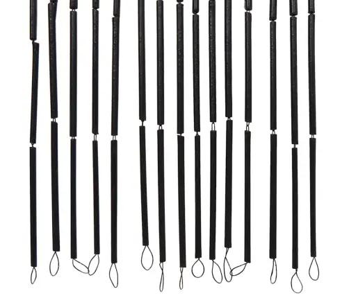 Kukaiņu Durvju Aizkars Tumši Pelēks 120X220 Cm Bambusa Vidaxl