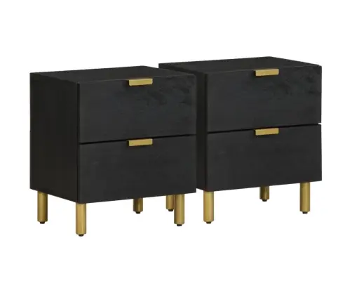 Öökapid 2 Tk, Must, 40 X 33 X 46 cm Mangopuit