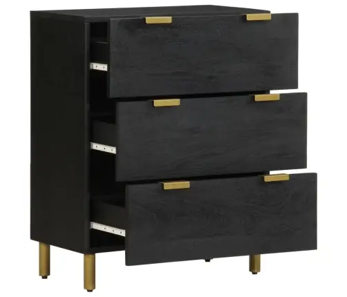Kumode, Melna, 60X33X75 Cm, Inženierijas Koks Vidaxl