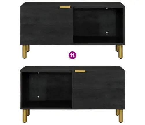 Kafijas Galdiņš, Melns, 80X50X40 Cm, Inženierijas Koks Vidaxl