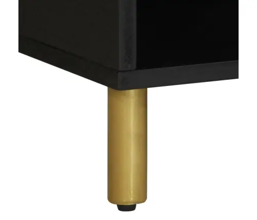 Kafijas Galdiņš, Melns, 80X50X40 Cm, Inženierijas Koks Vidaxl