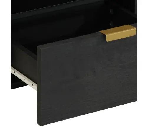 Naktinė Spintelė, Juoda, 40X33X46cm Apdirbta Mediena Naktinė Spintelė, Juoda, 40X33X46cm Apdirbta Mediena