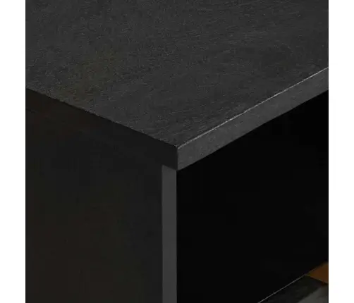 Naktsskapītis, Melns, 40X33X46 Cm, Inženierijas Koks Vidaxl