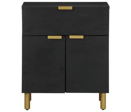 Spintelė Prie Lovos Juoda 50X33X60 Cm Inžinierinė Mediena