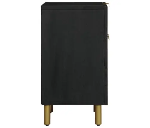 Spintelė Prie Lovos Juoda 50X33X60 Cm Inžinierinė Mediena