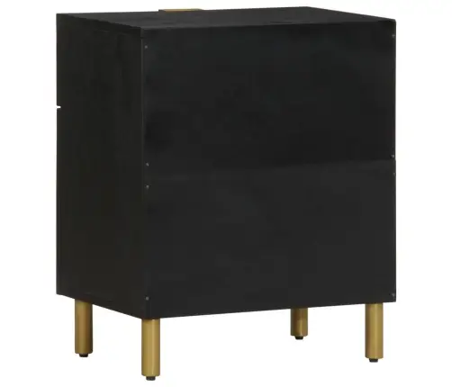 Spintelė Prie Lovos Juoda 50X33X60 Cm Inžinierinė Mediena