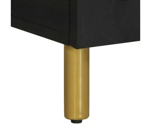 Spintelė Prie Lovos Juoda 50X33X60 Cm Inžinierinė Mediena