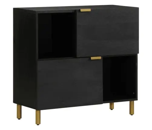Kumode, Melna, 80X33X75 Cm, Inženierijas Koks Vidaxl